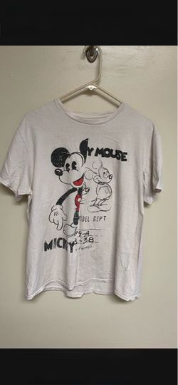 CA. VINTAGE DISNEY MICKEY MOUSE HALF & HALF  LARGE VERY WORN TSHIRT