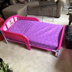 Toddler Bed with mattress open, never used