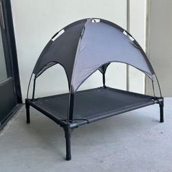 New In Box 30x25x30 Inch Tall Elevated Dog Cot Bed With Canopy 