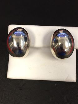 Silver clip on earrings