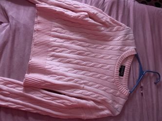 Pink Ribbed long sleeve Size S