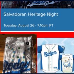 Los Angeles Dodgers Salvadoran Heritage Night Jersey SGA 8/26/25 XL