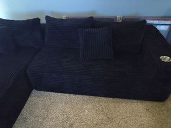 Black skeleton less couches