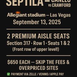 Canelo Vs Crawford Tickets 
