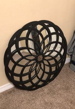31in Black-cast Metal Mirror