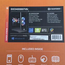 CyberPowerPC GXI3400BSTV6 Gaming Desktop – i7-11700F / RTX 3060 / 16GB / 500GB SSD + 1TB HDD