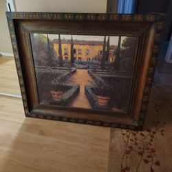 UTTERMOST French Countryside Garden Metal Framed Oil Reproduction Artwork