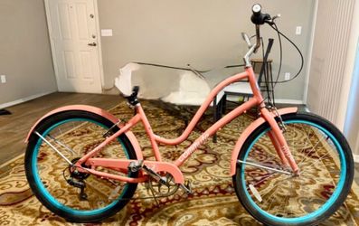 Beach cruiser Commute Cruiser Bike Pink Teal