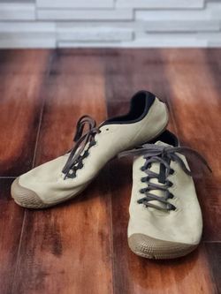 Merrell Barefoot Minimalist Leather Shoes Men's US 11.5 Beige Vibram Sole