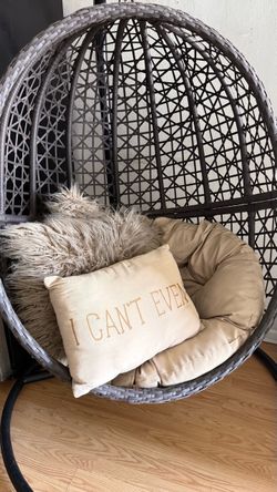 Decorative Throw Pillow & Swing/basket Chair