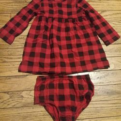 Girl New Jumper 4t Plaid Red 
