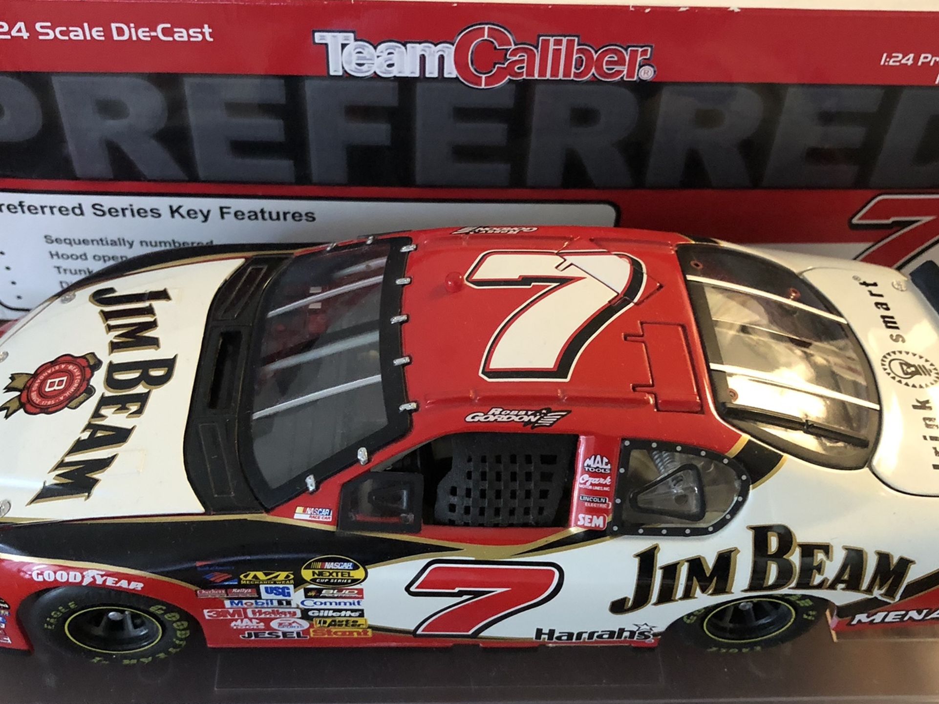 2006 Robby Gordon #7 Jim Beam Chevy 1:24 NASCAR Diecast Team Caliber