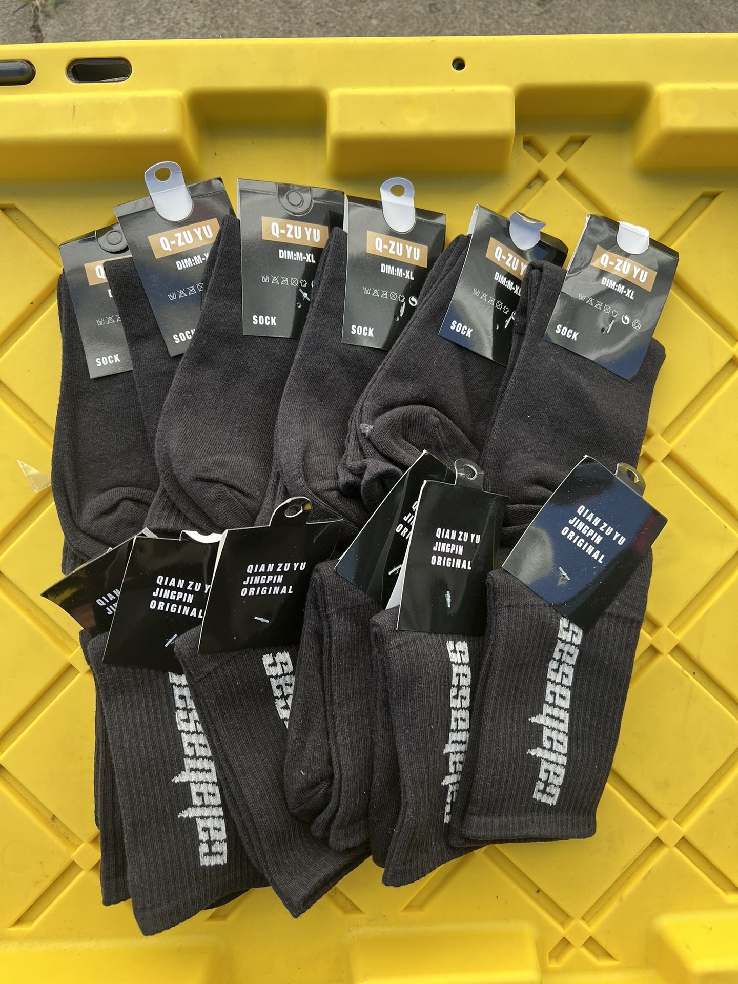 12 Pairs Of Calabasas Black Socks