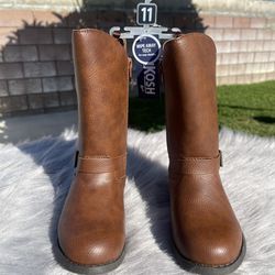 Girl’s OshKosh B’Gosh Lumi Mid-Calf Chocolate Riding Boots