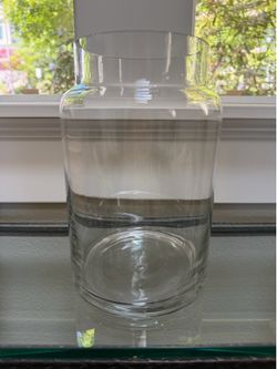 Beautiful Clear Glass Vases, Total of 5