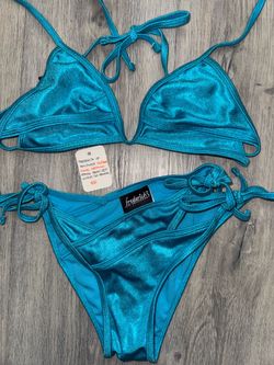 Frederick Of Hollywood VINTAGE ICONIC Metallic Unique Cut Premium String Bikini Sets