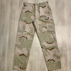 VINTAGE US Army Pants Long Desert Camo Ripstop Combat Trouser  Mens Medium  