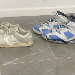 Jordan 6 UNC Sz 10, Nike Sail Dunks Sz 11