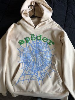 Sp5der Og Web V2 Hoodie 'Cream' Size large
