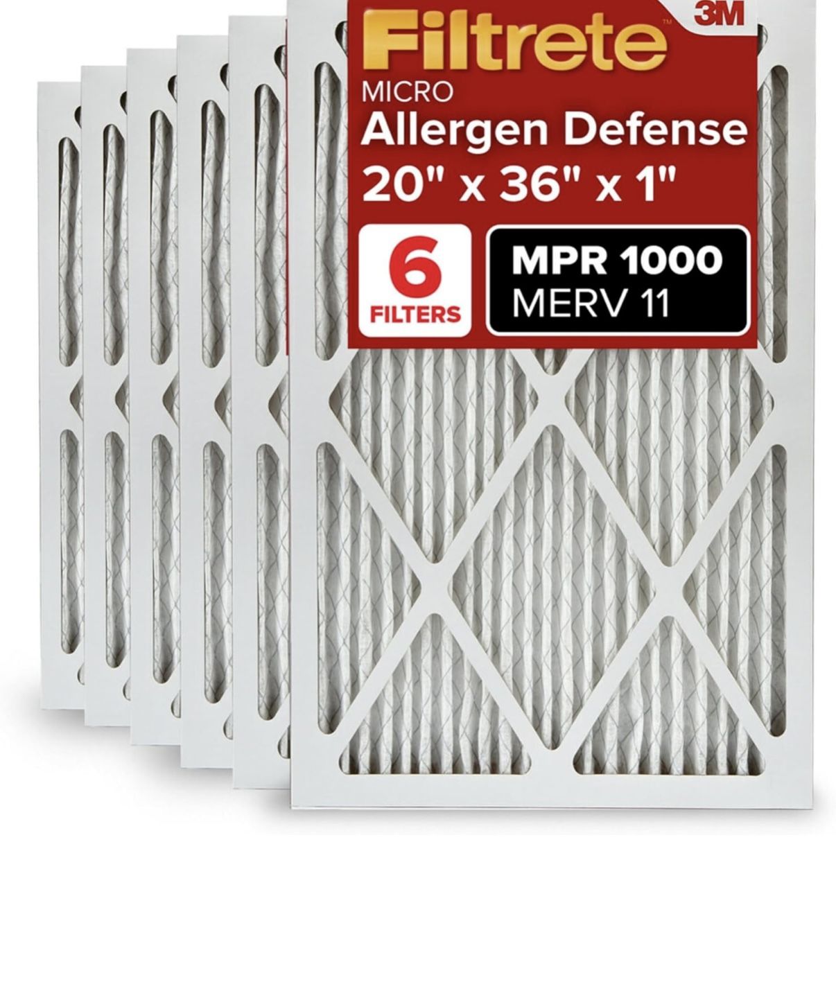 3M Filtrete 20x36x1 (6 Pack)