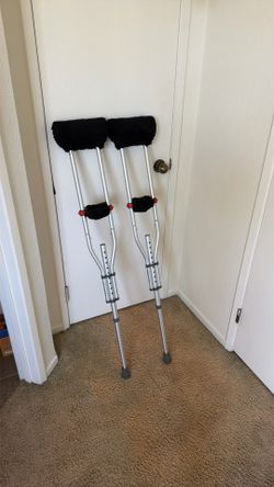 Crutches with removable grips