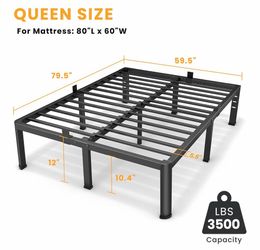 BRAND NEW BED FRAME. 14 inch . Heavy duty  3500 LBS