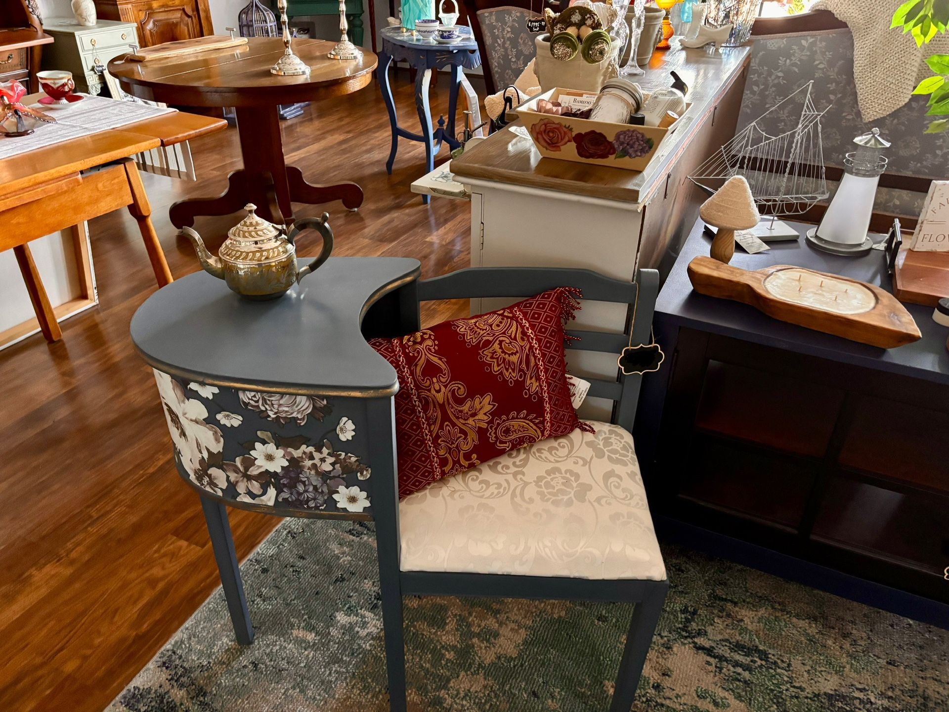 Vintage Telephone Bench/Gossip Table