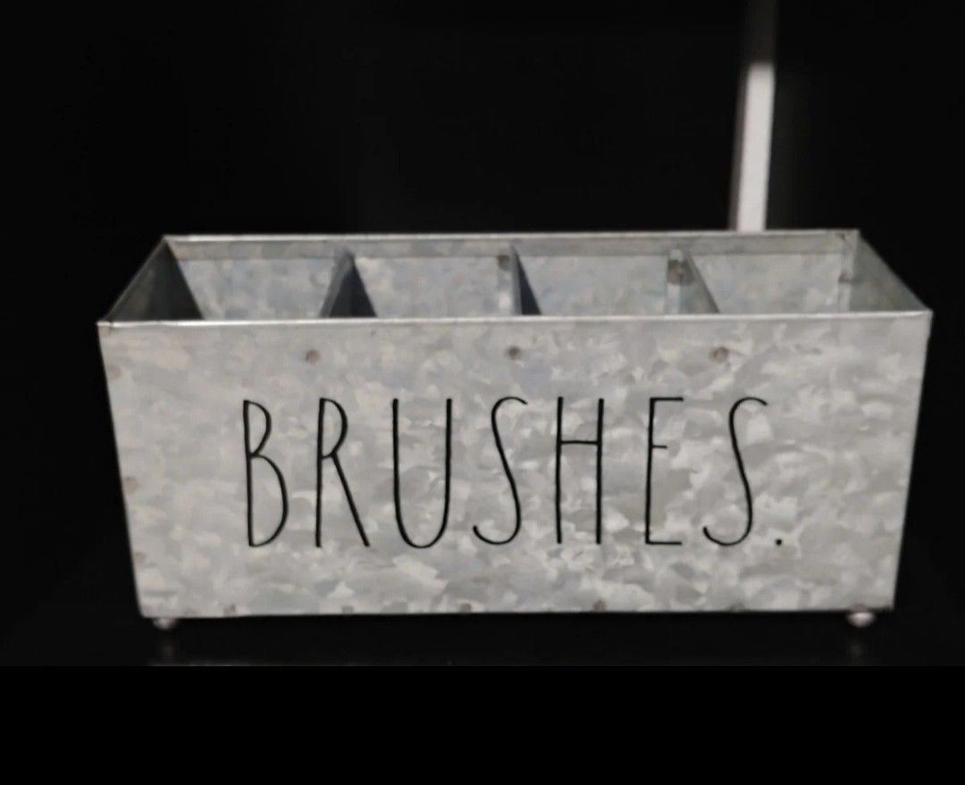 Rae Dunn BRUSHES holder / farmhouse decor home makeup