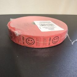 Red 2000 Smiley tickets Roll Brand New 