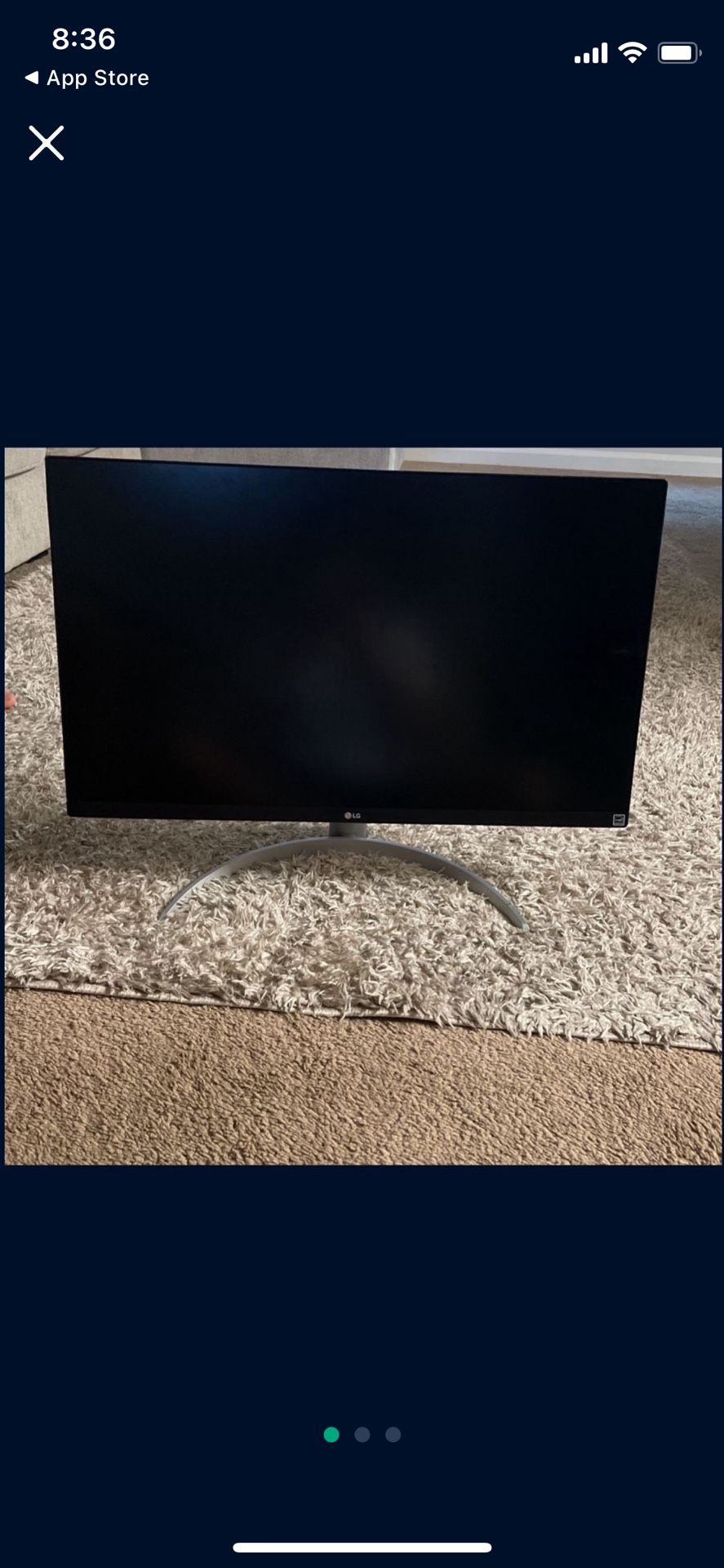 LG Ultrafine 27’ 4K 60 Hz IPS Monitor