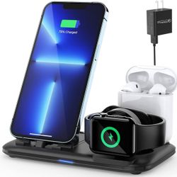 3 In 1 Charger Station APPLE - NEW