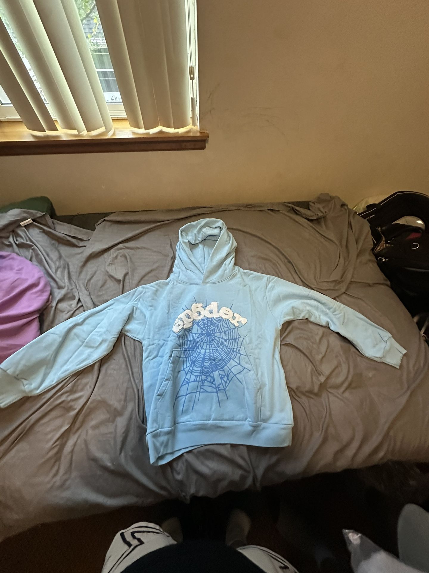 Blue Spider Hoodie Size M