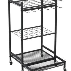 Garden Tool Organizer Garden Tools Storage Rack with Wheels Multipurpose Storage Organization for for Shed Organization
