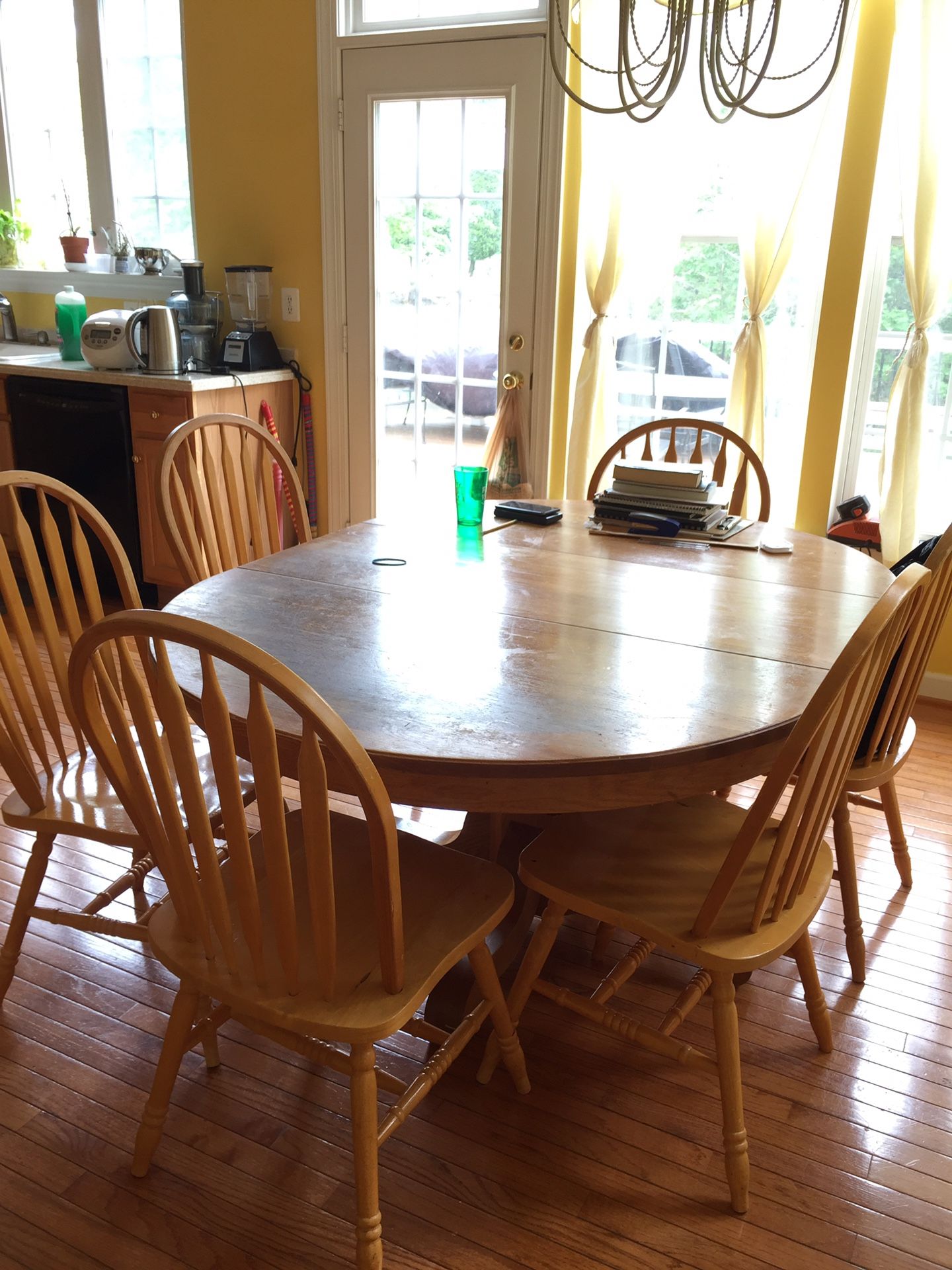 Dining set solid oak