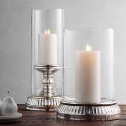 Pottery Barn Mercury Glass Hurricane Candle Holder 