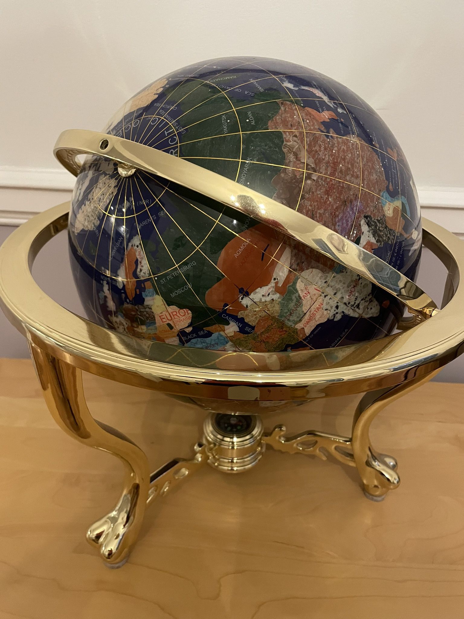 Gemstone Tabletop Globe 