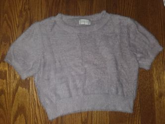Faux Fur Pink Crop Top