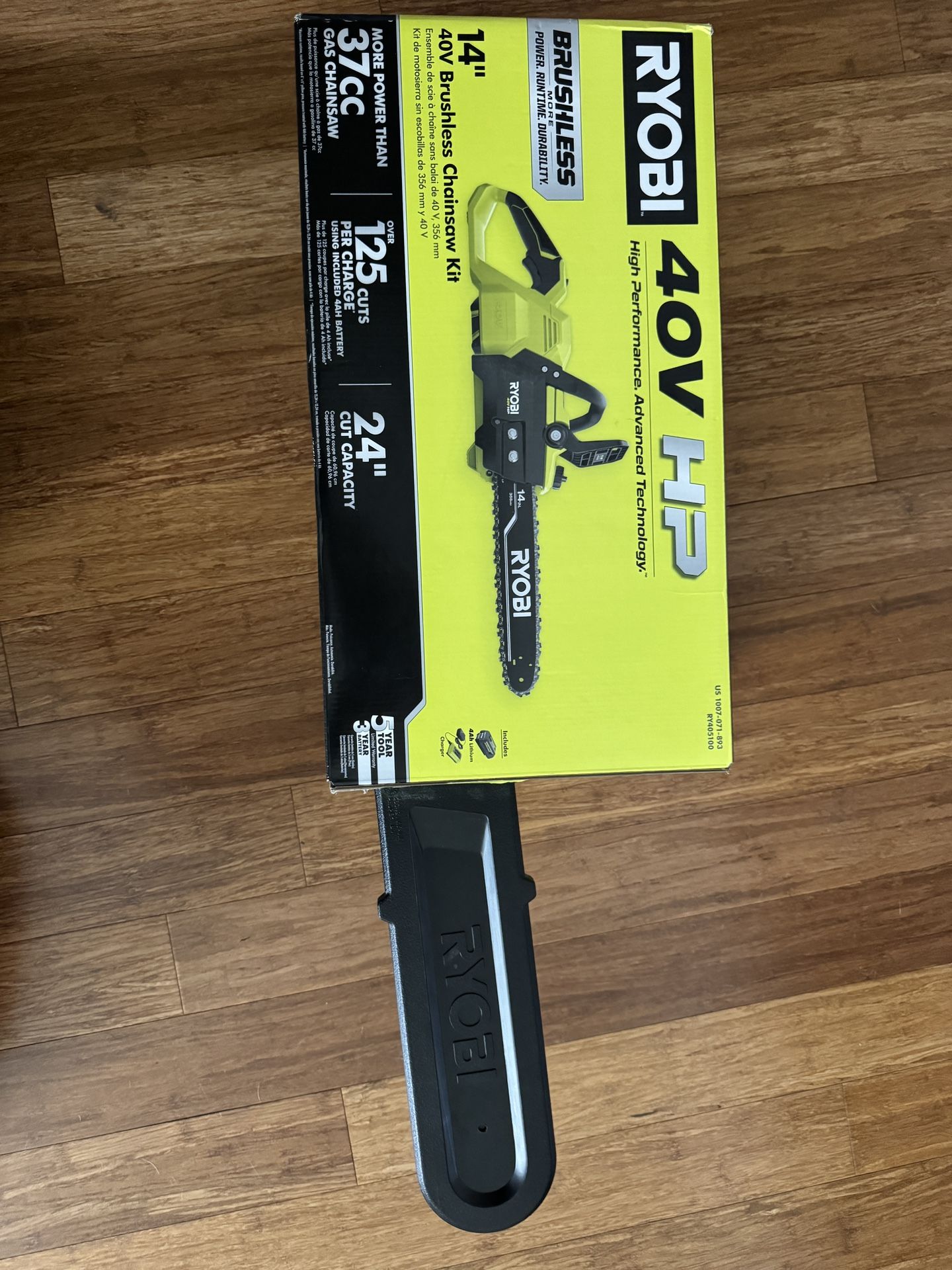 Brand New, Ryobi 40v, 14”, Brushless Chainsaw