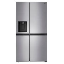 LG 27 cu.ft. Side by Side Refrigerator w/ Recessed Handles,Door Cooling,External Ice and Water Dispenser in Platinum Silver