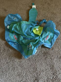 Baby Swimming Float Inflatable Baby Pool Float Ring with Sun Protection Canopy,add Tail no flip Over for