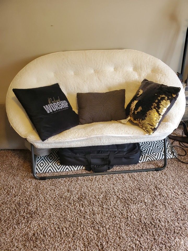 White Folding Couch $50