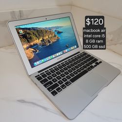 Macbook air. Intel core i5. 8 GB ram. 500 GB SSD. 👍Se Habla Español👍