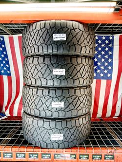 (4 Used Tires) Size: 275/55R20 117T XL  Nitto Ridge Grappler Rugged Terrain Tire for Off-Road SUVs & Trucks 275 55 20 Rugged All-Terrain