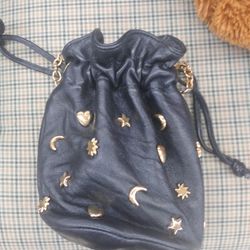 Cute Draw String Purse Chain Strap