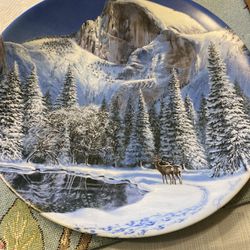 Blue Snow At Half Dome Collector’s Plate 