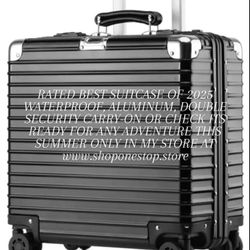 ALUMINUM 18 INCH ROLLING SUITCASE 