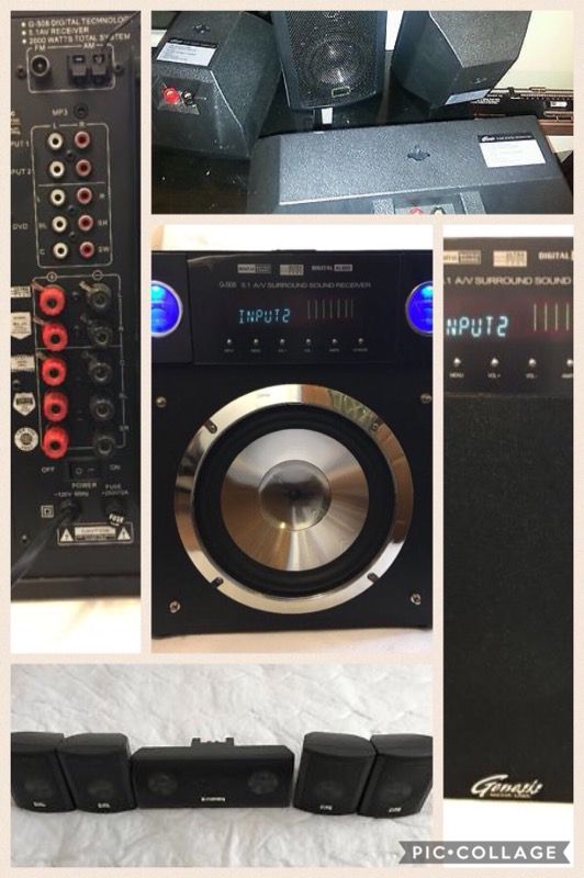 5.1 surround sound system (receiver and speakers)