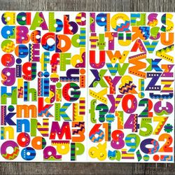 New Multicolored Alphabet Letter Scrapbook Stickers