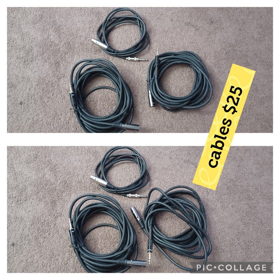  Subwoofers Poles_Dj Cables (take everything for$ 60)