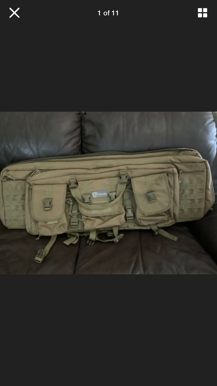 Tactical Weapon Gun Case Soft Double Rifle Polyester Range Padded Accessory